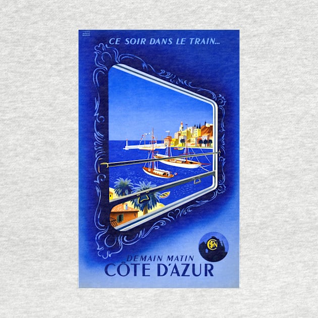 Vintage Travel Poster France Cote dAzur by vintagetreasure